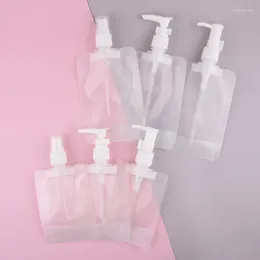 Storage Bags 30pcs Transparent Plastic Nozzke Lotion Liquid Refillable Pump Head Pouch Portable Travel Cosmetic Organizer 50ml 100ml