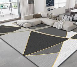 Nordic Abstract Carpet Living Room Coffee Table Full of Sofa Simple Geometric Mat Stitching Home Bedroom Bedside Blanket2080395