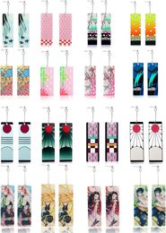 16 Pairs Tanjiro Earrings Anime Earrings for Women Men Girls Double-sided Acrylic Hanafuda9807135