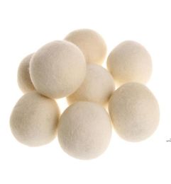 7cm Reusable Laundry Clean Ball Natural Organic Laundry Fabric Softener Ball Premium Organic Wool Dryer Balls DHE127342552277