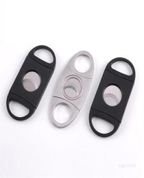 Stainless Steel Classic Double edged Cigar Cutter Metal Cigars Scissors Mini Smoking Accessoriese T9I0013197088615