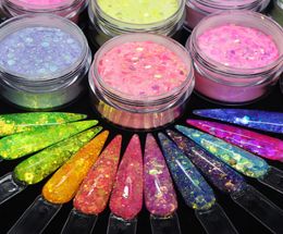 15g Nail Art Acrylic Powder Mixed Mermaid Hexagon Chunky Glitter Sequins For Nail Extended Builder Sculpture Gel Polish Manicure 24840656