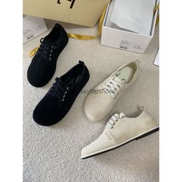 The Row Comfortable Season Womens Lace-up Shoes TR Fashion New Street Style Runway European Size 35-40