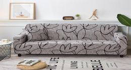 Elegant Modern Sofa Cover Spandex Elastic Polyester Floral 1234 Seater Couch Slipcover Chair Living Room Furniture Protector5567473