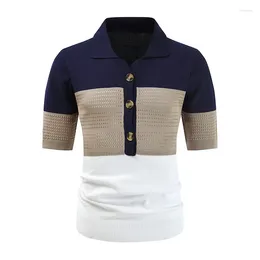 Men's Casual Shirts Summer Arrival Short Sleeve Tops Cardigan Male Button Business Shirt Fashion 2024 Turn Down Collar Knit Men Clothing