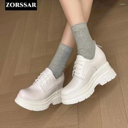 Casual Shoes Chunky Platform Sneakers For Women High Heels Thick Bottom Vulcanize Woman Spring Autumn Height Increasing