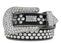 Fashion Luxurys Fashion Designer BeltSimon Men's Belt Ladies Sparkling Diamond Belt Black Base Black Blue White Multicolor5326478