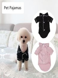 Dog Apparel Coat Pet Dog Clothes Pyjamas Black Pink Black puppy clothings Poodle Bichon Teddy Clothes Christmas Cotton Boy Bulldog3039567