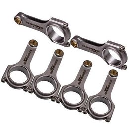 maXpeedingrods 6pcs H-beam Racing Conrod Connecting Rods for Audi VW Golf R32 A3 3.2L VR6 24v bore 84mm With ARP 2000 bolts