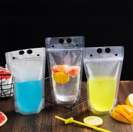 Upspirit 10Pcs Plastic 500ml Clear Drink Pouches Disposable Transparent Sealed Bag for Juice Coffee Water Milk Container Storage6930162