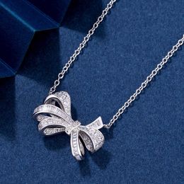 Designer Jewelry Luxury Graf Bracelet Pendant Necklace High version Full Diamond Bow Necklace Womens Instagram Style Personalized Temperament Versatile