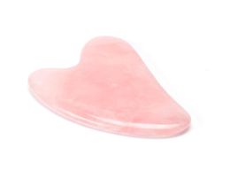 Rose Quartz Jade Guasha Board Pink Natural Stone Scraper Chinese Gua Sha Tools For Face Neck Back Body Acupuncture Pressure Therap5599930