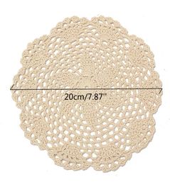 Whole 12Pcs Round Vintage Cotton Mat Hand Crocheted Lace Doilies Flower Coasters Lot Household Table Decorative Crafts Access3665302