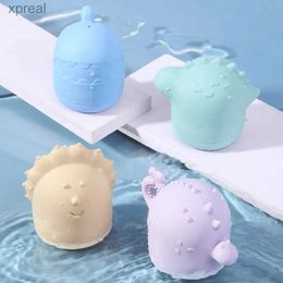 Bath Toys Baby silicone bathtub toy cute dinosaur cartoon dragon baby silicone puzzle bathtub toy childrens bathroom game water game toyWX