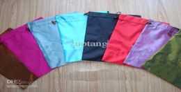 Large Blank Gift Bags Reusable Silk Bag Drawstring Storage Bags 20x28 cm 10pcslot Mix color 9566603