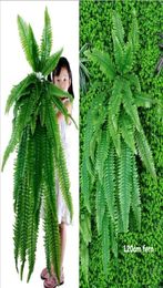 Hanging Plants Artificial Greenery Hanging Fern Grass Plants Green Wall Plant Silk Artificial Hedge Plants Large6073199