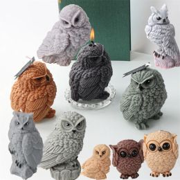 Candles 3D Owl Silicone Candle Mould Diy Cute Little Animal Candle Making Supplies Handmade Soap Plaster Craft Resin Mould Home Decor Gift