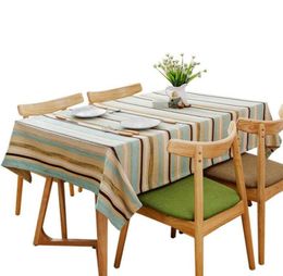 Modern Striped Tablecloth Coffee Table Cover Rectangur Dining Table Cloth Oilproof Tafelkleed Home Decor Mantel Mesa Tapete331F8650068