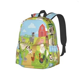 Backpack 17 Inch Laptop Farm Animals For Boys Girls Children And Adult With Adjustable Bag School Bookbag Casual Daypack Camping