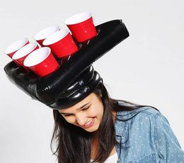 Inflatable Beer Pong Hat Floating Pong Game for Swimming Pool Party Supplies Beach Inflatable Toys for Kids Giant Beer15838716