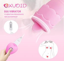 EXVOID Tongue Oral Licking Vibrators sexy Toys for Women Egg Vibrator Gspot Vagina Massager Dildo 12 Speeds Clitoris Stimulator3866779