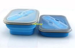 1pcslot Silicone Collapsible Lunch Boxes Microwave Lunch Box Outdoor Food Container Bento Box Kitchen Tableware5751026