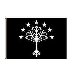 Large Gondors Flag from J R R Tolkiens MiddleEarth Flag 3X5Ft 100D Polyester Digital Printing With Brass Grommets6310628