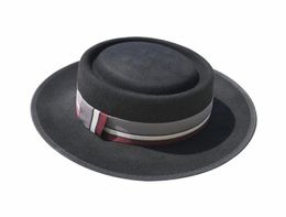 Women039s Classic Wide Brim Warm Wool Fedora Hat with Coloured Ribbon Retro Style Felt Panama Hat2026308
