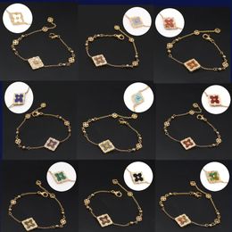 new designers personality romantic bracelets diamond bracelets for women classic luxury jewelry 18k gold-plated 925 silver 4/clover bracelets jewelry gifts