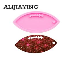 0090 DIY Shiny Football Moulds keychain silicone Mould epoxy resin molds8685759