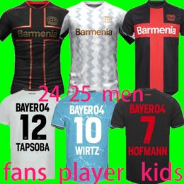 24 25 Bayer 04 LevErkuSen Soccer Jerseys WIRTZ BONIFACE HINCAPIE HOFMANN TAPSOBA SCHICK PALACIOS FRIMPONG GRIMALDO 2024 2025 Home Away 3rd Mens Football Shirts