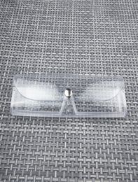 Transparent White Glasses Case 2pcs Button Eyeglass Case reading glass box Eyeglasses Box Silicone eye glasses accessoriesL0168834981