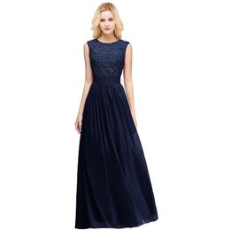 Brautjungfer elegantes Minzkleider grün für Frauen Spitzen Hochzeitsfeier Gäste Kleid Chiffon Langes formelles Prom Abend Kleid Neue CPS489 Mal