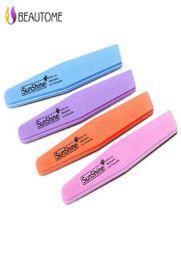 5pcs lot Beautome Mix Colour Sunshine Sponge Shaped Diamond Nail Buffer File Washable 100 180 Nail Buffer for Finger Polish207w8717629