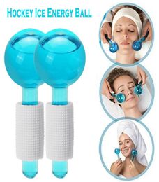 2pcsset Large Beauty Ice Hockey Energy Beauty Crystal Ball Facial Cooling Ice Globes Water Wave For Face and Eye massage8397814