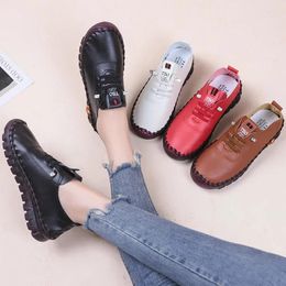 Casual Shoes Women's Flat Orthopaedic Loafers Woman Moccasins Stitched Slip On Ballet Flats For Women Zapatos De Mujer