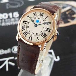 Unisex Dials Automatic Working Watches Carter New RONDE Series 29mm Rose Gold Quartz Womens Watch W6800151