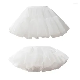 Women's Sleepwear Womens Girls Short Tutus Skirt 1950s Bubble Skirts 6 Layer Pleated Ruffled Petticoat Underskirt For Costume Party F0T5