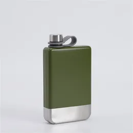 Hip Flasks Two-color Paint Flask Safe Durable Red Army Green Leakproof Outdoor Flagon Small Fashionable Portable Blue