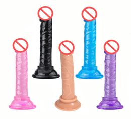 Female Fake Penis Manual Simulation Suction Cup Dildos Mini Small Crystal Women Masturbation Thrusting Device Cock Sexy Shop4431220