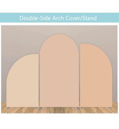 Party Decoration Nude Arch Backdrop Chiara Birthday Wedding Double Side Polyester Fabric Covers 3 Metal Stand FramesParty3543735