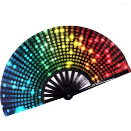 Decorative Figurines 10 Inch Black Bamboo Folding Fan Is Suitable For Carnival Halloween And Funny Performances.