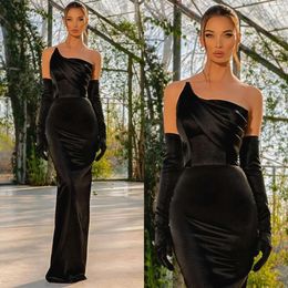 Strapless Evening Dresses Party Black Pleats Elegant Prom Long Dress For Special Ocn