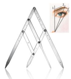 Stainless Steel Golden Mean Calliper Micoblading Eyebrow Divider With Pointers Permanent Makeup Ratio Eyebrow Design Tools6202107