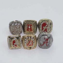 Eq58 Band Rings 6 Ncaa University of Alabama Red Tide University Championship Ring Set Box Sk2w