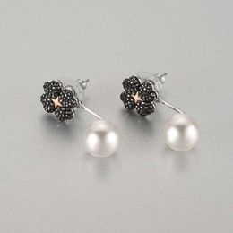 Earring Swarovski Designer Women Original Quality Luxury Fashion Charm Four Leaf Grass Pearl Minimalist Earrings For Women Element Crystal Detachable Earrings