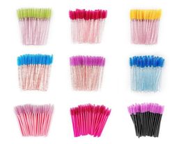 250PCSlot Disposable Eyebrow Eyelash Brushes Comb Eyelash Spoolies Lash Wands Makeup Brushes Mascara Wands for Extensions9260966