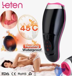 Powerful Vibrator Waterproof Automatic Sucking Heating Male Masturbator Cup Penis Training Pussy Blowjob Oral Sex Toys For Man Y196829245