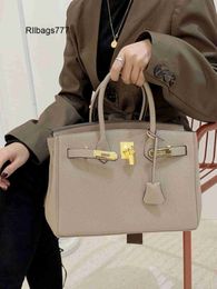 Women Leather Handbag BK L Pattern Bag Lychee Womens Handbag 2024 New Single Shoulder Luxury Feel Bag Cross Western Style Large Capacity