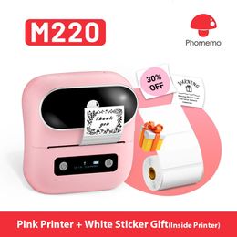 Phomemo M220 Label Printer 80mm Width Printing Sticker Printer Bluetooth Label Maker Machine Compatible with Phone and PC Pad 240426